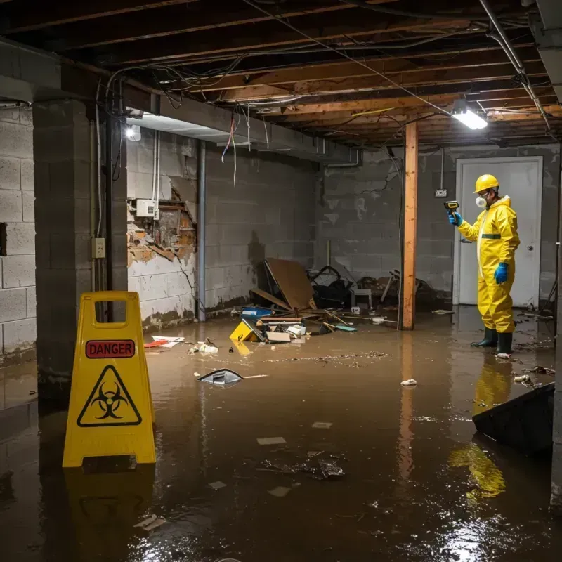 Flooded Basement Electrical Hazard in Chattanooga, TN Property